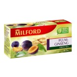 Milford зеленый чай слива-женьшень, 20 пакетиков